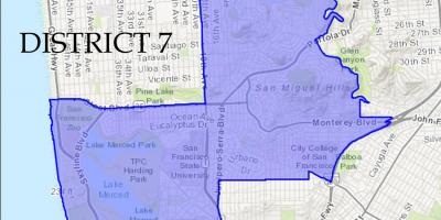 Map of San Francisco district 7 