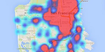 Map of San Francisco feces