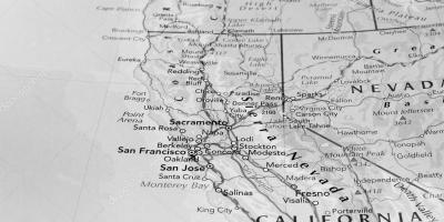 Black and white map of San Francisco