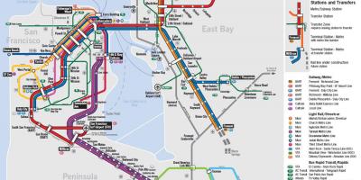 Map public transportation San Francisco