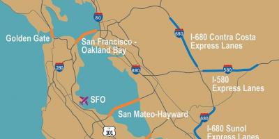 Toll roads San Francisco map