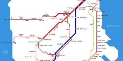 Muni train map