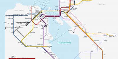 San Francisco subway system map