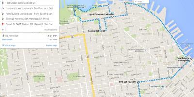 San Francisco walking tours map