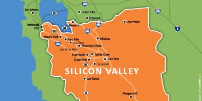 Silicon valley in world map