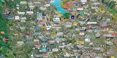 Silicon valley high tech map