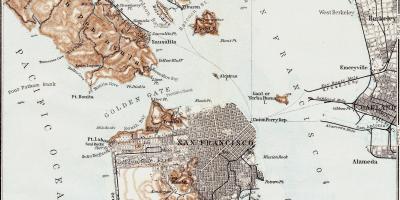 Map of vintage San Francisco 